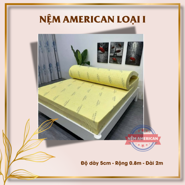 Nệm Cao Su Non American Dày 5cm Dài 2m Rộng 0.8m