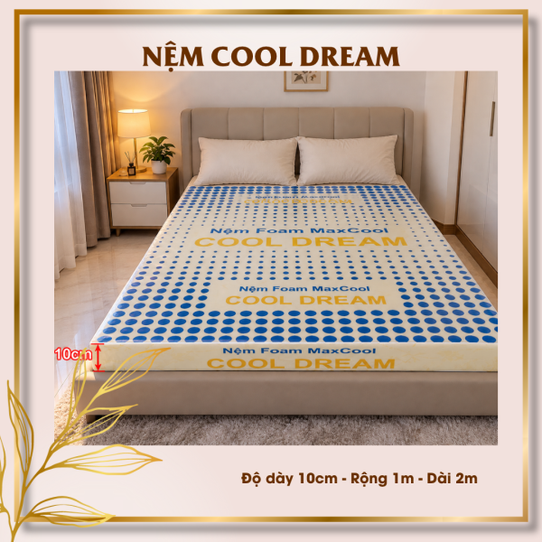 Nệm Cao Su Non Cool Dream Dày 10cm Rộng 1m Dài 2m
