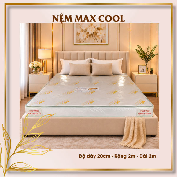 Nệm Cao Su Non Max Cool Dày 20cm Rộng 2m Dài 2m